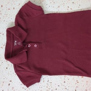 French Toast | Burgundy Short Sleeve Polo- School Uniform | 4T